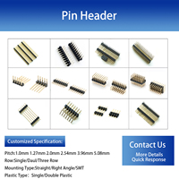 Connecteur mâle SMT à double rangée H2.5 de 2,54 mm, insertion latérale à 180 degrés, double broche, pour accessoires de connexion carte à carte