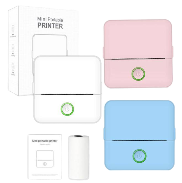 Mini Printer Black and White Printing Effect for Student Use