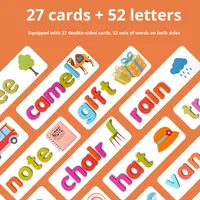 Permainan PK Pertarungan Kata Kayu Lintas Batas 26 Huruf, Blok Bangunan Pencocokan Kognitif, Mainan Edukasi untuk Anak Usia 4-6 Tahun