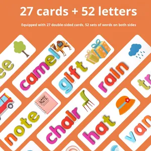 Jeu de combat de mots en bois transfrontalier amusant, 26 lettres, blocs de construction cognitifs, jouets éducatifs pour enfants de 4 à 6 ans - Product Image 3