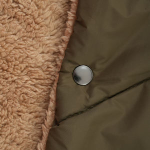 Wearable Blanket <b>Quilted</b> Heated Electric 140x180cm Dark Khaki Flannel Sherpa Winter Use <b>Single</b> Size - Product Image 2