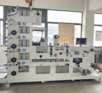 Imprimantes flexographiques UV automatiques pour papier, film, autocollants, étiquettes, découpe et refendage, machine d'impression flexo
