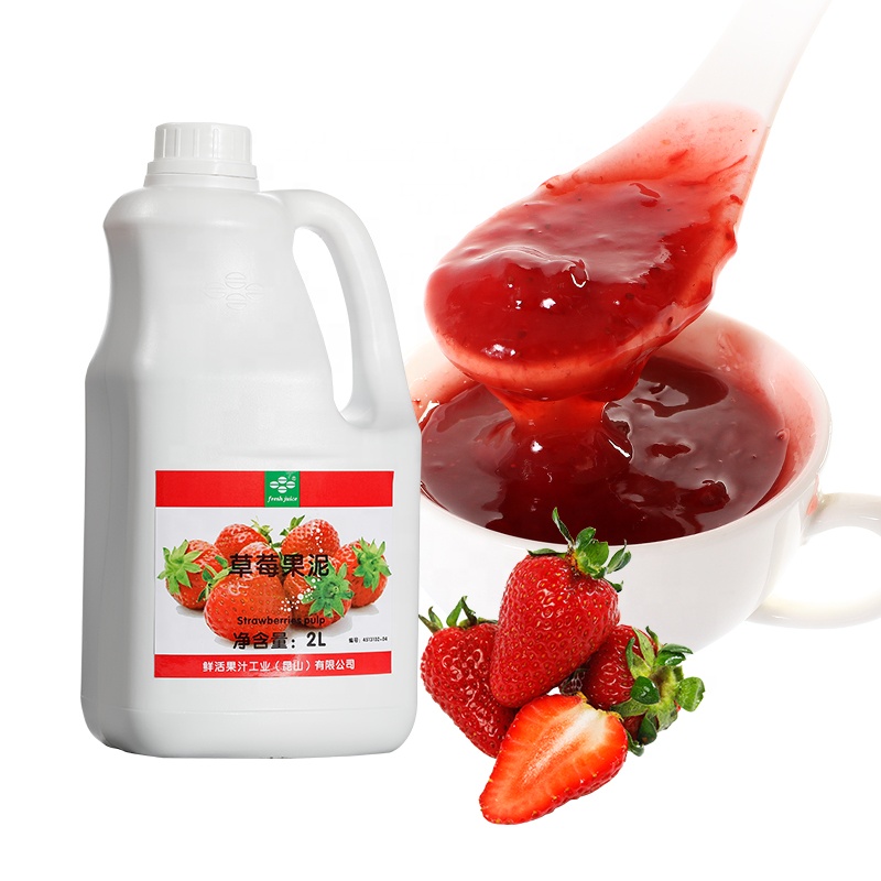 2 л, Xianhuo, клубника, фруктовая пюре, концентрат для магазина молочного чая, фруктовый чай, сырье