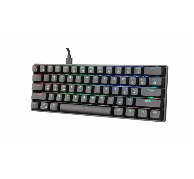 61 Keys Mechanical Gaming Keyboard 60% Compact Tri-Mode Wireless BT 2.4G Type-C RGB Backlit Programmable Keyboards