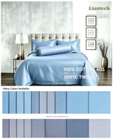 Ensemble de housse de couette en coton, literie 100% coton, drap de lit en coton uni, linge de lit en coton de couleur unie pour la décoration de la chambre à coucher
