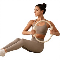 Anneau de Pilates Léger et Durable de Style Nordique pour Entraînement de Résistance Pilates Yoga Transfrontalier, Façonnage des Jambes, Couleur et Logo Personnalisables