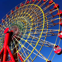 Équipement de parc d'attractions Dinis : Grande roue extérieure avec construction en acier et fibre de verre pour parcs d'attractions