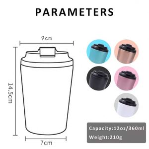 Tasse de différentes couleurs adaptée aux boissons chaudes et froides, plusieurs options, tasse en acier inoxydable OEM - Product Image 2