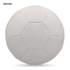 Jual Obral Bola Sepak Bola Dasar Polos Putih Logo Kustom Mesin Jahit Sepak Bola Kelas Atas 4 5 PU PVC TPU Soccerball - Product Image 4