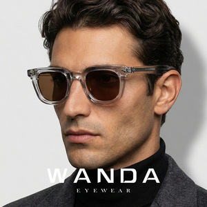 Lunettes de soleil carrées Wanda S31242, monture complète, UV400, protection solaire pour hommes, à la mode - Product Image 5