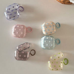 Estuche Transparente con Diseño de Puntos para Apple <span class=keywords><strong>Airpods</strong></span> 1 2 3 4 Pro 2, Funda para Auriculares Inalámbricos, <span class=keywords><strong>Caja</strong></span> de Carga Transparente para <span class=keywords><strong>Airpods</strong></span> Pro 3 - Product Image 1