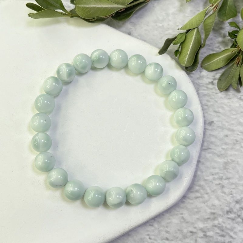 Bracelet en angélite verte