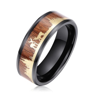 Guangzhou Groothandel Sex Sieraden Hout Inlay Zilver Wolfraam Haan <span class=keywords><strong>Ring</strong></span> Voor Mannen Mode Penis Ringen Voor Heren - Product Image 2