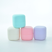 Conteneurs de déodorant vides lavande colorée violet rose bleu givré mignon 7g boîte de baume à lèvres de forme carrée en plastique