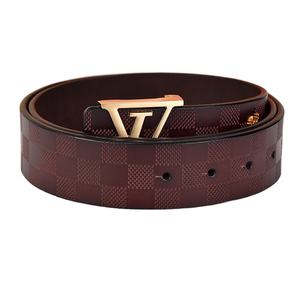 Cinturón de diseñador para hombre para viaje Material de piel de vaca de lujo ligero con estilo informal y aleación para hebilla Simple y de moda - Product Image 1