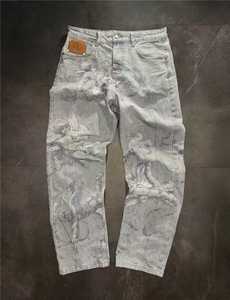 Jeans da <span class=keywords><strong>Uomo</strong></span> 2025 High Street a Vita Alta, Taglio Bootcut, Lavaggio Chiaro, Stile Europeo, Comodi e Slim per l'Estate - Product Image 6