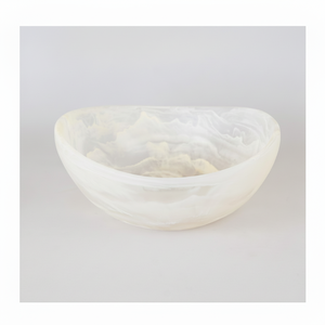 Bol de service en résine spéciale Résine époxy Blanc Bol en résine de haute qualité Vaisselle Premium Bol de service à salade - Product Image 1