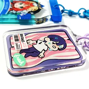 Promotional Custom Printed Acrylic Charms Wholesale High Quality 3D Foreground Acrylic Anime Plastic Keychain Supplier