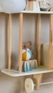 Trẻ Em Nursery <span class=keywords><strong>Mdf</strong></span> Bằng Gỗ Máy Bay Phong Cách Kệ Có Thể Điều Chỉnh Gỗ Kệ Khung Mô Hình Cho Phòng Khách - Product Image 5