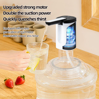 Pompe à eau électrique portative d'usine, distributeur de bouteille d'eau pliable rechargeable de type bouton
