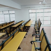 Combinaison table et chaise de classe scolaire rangée de bureaux et chaises de salle de classe multimédia universitaire chaises d'auditorium