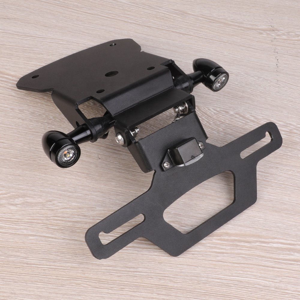 Foldable License Plate Holder with LED Turn Signals for Triumph