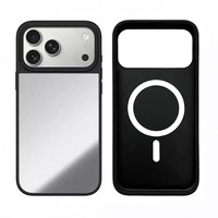 Coque de téléphone portable personnalisée 2-en-1 avec miroir vierge, coque magnétique pour iPhone 17 E 16 Pro Max 15 14 13 12