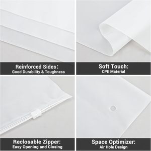 Tùy chỉnh in logo quần áo bao bì Dây Kéo Túi trượt Zip khóa t Áo sơ mi đồ lót mờ đóng gói quần áo túi nhựa - Product Image 2