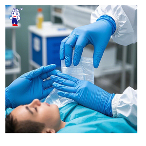 <span class=keywords><strong>Gants</strong></span> jetables en nitrile d'examen médical gratuits de poudre de nettoyage des aliments dentaires non stériles de haute qualité - Product Image 1