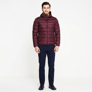 High Quality <b>Men</b> Puffer <b>Jacket</b> Wholesale Price Full Zipper Stand Collar Breathable Quick Dry <b>Long</b> Sleeve - Product Image 1