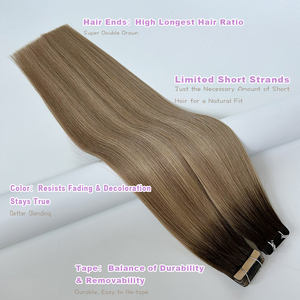 Dark Blonde balayage chiều pha trộn màu sắc băng-trong phần mở rộng tóc người 22 inch 50g thiết lập Giao hàng nhanh - Product Image 2