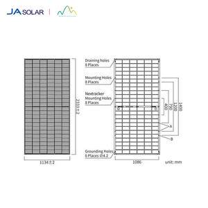 JA Solar panel 440w 600w 720w 550w 560w 580w Bifacial Dual Glass Photovoltaik-Solarmodule Module - Product Image 2