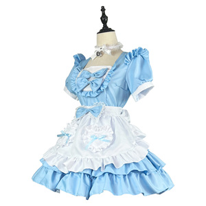 Maid Costume Red White Lolita Dress Anime Cosplay Outfit Plus Size Polyester Fiber Women's Role Play Clothing - Product Image 4