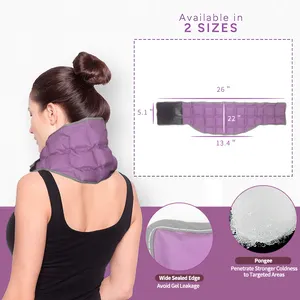 World-bio Hot Cold Cyrotherapy Heating Pad Compression Wrap Moist Heat Pack For Neck Shoulder Pain Relief Purple