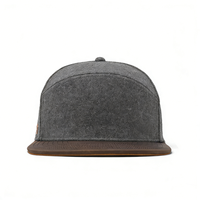 Casquette de baseball vintage en cuir d'hiver à l'arrière, avec œillets métalliques, 7 panneaux, visière plate bicolore, en laine d'agneau thermique, chaude, pour le golf