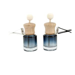 Difusor de Aromaterapia para Auto, Botella de Vidrio con Forma de Cubo de Agua, Clip de Madera para Ventilación de Perfume - Product Image 3