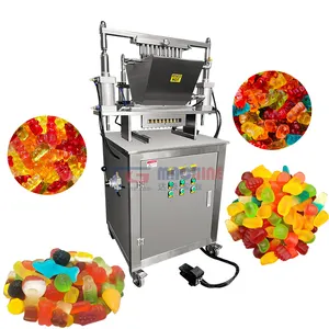 Piccola macchina semiautomatica per la lavorazione di caramelle di gelatina gummy bear candy making machine