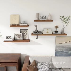 Wooden <b>Wall</b> <b>Mounted</b> <b>Shelf</b> Rectangle Float Design For Living Room Storage Neatening - Product Image 2