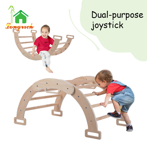 Juguetes de Escalada de Madera Montessori Multifuncionales, Gimnasio para Bebés <span class=keywords><strong>Lovevery</strong></span> con Formas Geométricas para Sala de Juegos y Aprendizaje - Product Image 3