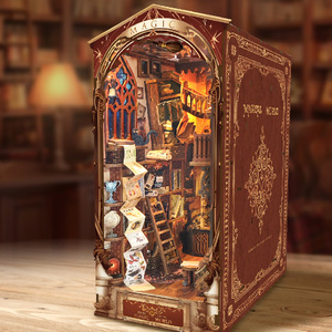 Wooden 3D Bookend Model <b>Magical</b> World Decorative Toy For Youth Birthday Gift - Product Image 5