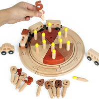 Ensemble de train en bois à construire soi-même, jouet éducatif pour l'apprentissage précoce, reconnaissance des nombres et développement des compétences pratiques pour les enfants
