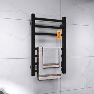 EVIA EV-130 nuovo prodotto montato a parete <span class=keywords><strong>nero</strong></span> quadrato scalda asciugamani cremagliera - Product Image 1