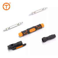 Jeu de tournevis de précision industriel 4-en-1, personnalisable OEM, avec manche en plastique, double embout, outil portable de poche type stylo