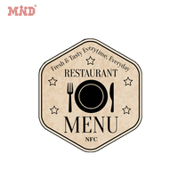 En gros Programmable 13.56mhz NFC NTAG 216 Acrylique Menu Tag Rond Pour Restaurant