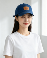Casquette de baseball unisexe en cuir personnalisé, coton lavé, dessus souple, visière incurvée, pour usage quotidien décontracté et sportif