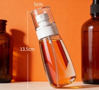 Bouteilles de voyage rechargeables en PETG transparent, bleu, rose, ambré, de 30 ml, 60 ml, 80 ml, 100 ml, avec pulvérisateur à brume fine