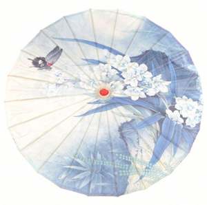 Parasol Artisanal Japonais et Chinois pour Décoration de Plafond, Accessoire de Danse, Parapluie en Tissu Fait Main, Diamètre 84cm, en Bambou, Coton et Papier - Product Image 5