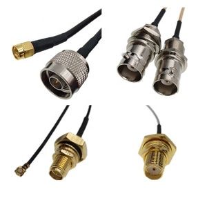 Right Angle Male Plug to R/A Smb Female Jack Bulkhead Mount With Rg316 Rf Pigtail Cable - Product Image 1