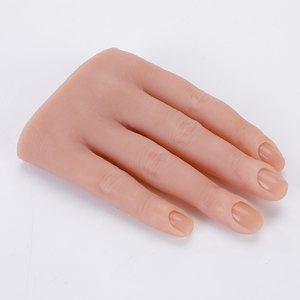 Silicone Half <b>Hand</b> <b>Nail</b> <b>Practice</b> Model for Beginners Flexible Artificial <b>Hand</b> with 100pcs Tips - Product Image 3