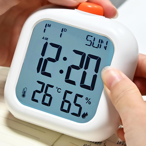 Logotipo personalizado, batería barata, pequeño cubo multifunción, alarma, Color, bonita mesa de escritorio, Mini pantalla <span class=keywords><strong>Lcd</strong></span> Digital completa, pantalla de reloj - Product Image 4